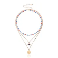 Multi-layer Devil's Eye Pendant Necklace sku image 1