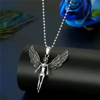 New Trend  Angel Skull Cross Wings Necklace sku image 6