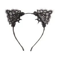 Cute Sexy Black Lace Cat Ear Lace Headband main image 5