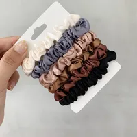 Satin Hair Scrunchies Set sku image 1