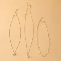 Vintage Style Butterfly Alloy Rhinestone Wholesale Necklace main image 2