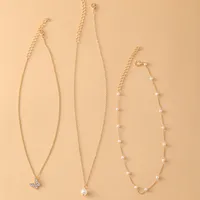 Vintage Style Butterfly Alloy Rhinestone Wholesale Necklace main image 4