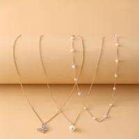 Vintage Style Butterfly Alloy Rhinestone Wholesale Necklace main image 5