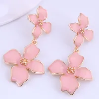 925 Silver  Korean Fashion  Flower Exaggerated Earrings main image 1
