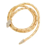 Creative Exaggerated Snake-shaped Hollow Alloy Inlaid Rhinestone Necklace main image 5