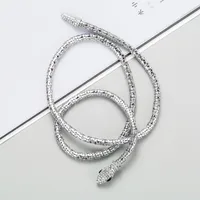 Creative Exaggerated Snake-shaped Hollow Alloy Inlaid Rhinestone Necklace sku image 2