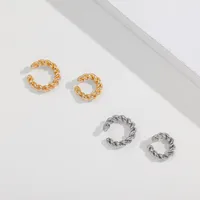 Retro C Shape Plating Alloy No Inlaid Earrings main image 1