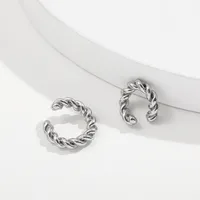 Retro C Shape Plating Alloy No Inlaid Earrings main image 3