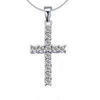 Hip Hop Cross Pendant Diamond Necklace main image 5