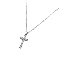 Hip Hop Cross Pendant Diamond Necklace main image 2
