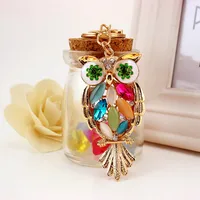 Creative Craft Small Gift Owl Diamond Car Key Chain main image 3