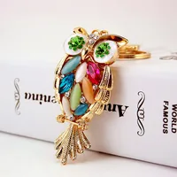 Creative Craft Small Gift Owl Diamond Car Key Chain main image 5