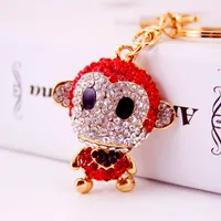 Creative Cute Diamond-studded Little Monkey Keychain sku image 5