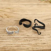 Simple Feather Octopus Open Ring main image 1