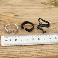 Simple Feather Octopus Open Ring main image 2