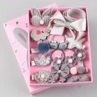 Korean Children's 18 Sets Pink Cute Hairpin sku image 4