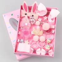 Korean Children's 18 Sets Pink Cute Hairpin sku image 1