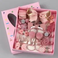 Korean Children's 18 Sets Pink Cute Hairpin sku image 3