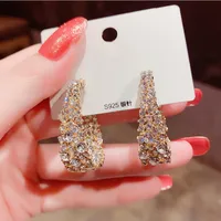 New Korean Retro Baroque Rhinestone Earrings main image 2