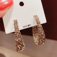 New Korean Retro Baroque Rhinestone Earrings sku image 2