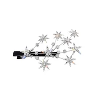 Retro Feather Scissor Pearl Gypsophila Hairpins Suit main image 5
