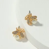 Fashion Plating Alloy Artificial Gemstones Earrings main image 3