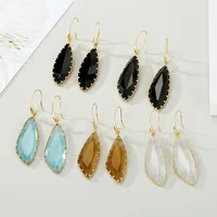 Fashion Geometric Long Water Drop Crystal Earrings main image 1