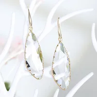 Fashion Geometric Long Water Drop Crystal Earrings main image 5