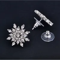 Rhinestone Bright Diamond Snow Stud Earrings main image 4
