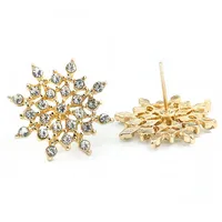 Rhinestone Bright Diamond Snow Stud Earrings main image 5