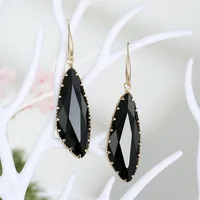 Fashion Geometric Long Water Drop Crystal Earrings sku image 1