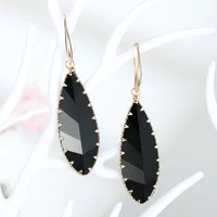Fashion Geometric Long Water Drop Crystal Earrings sku image 3