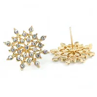 Rhinestone Bright Diamond Snow Stud Earrings sku image 2