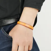 Retro Simple Smooth Leather Bracelet main image 2