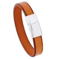 Retro Simple Smooth Leather Bracelet main image 3