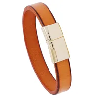 Retro Simple Smooth Leather Bracelet main image 4