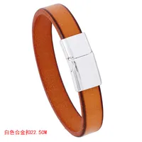 Retro Simple Smooth Leather Bracelet sku image 1