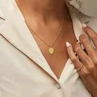 Stainless Steel 14K Gold Plated Fashion Plating Geometric Necklace main image 2