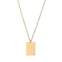 Stainless Steel 14K Gold Plated Fashion Plating Geometric Necklace main image 5