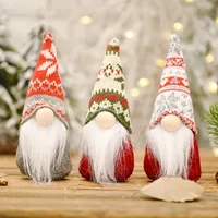 Snowflake Knitted Hat Forest Elderly Doll Christmas Decoration main image 2