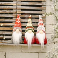 Snowflake Knitted Hat Forest Elderly Doll Christmas Decoration main image 3