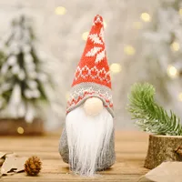 Snowflake Knitted Hat Forest Elderly Doll Christmas Decoration sku image 2