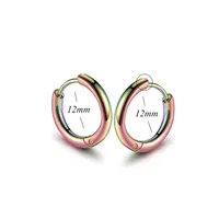 Simple  Stainless Steel Earrings sku image 2