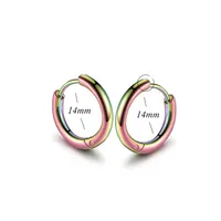 Simple  Stainless Steel Earrings sku image 3
