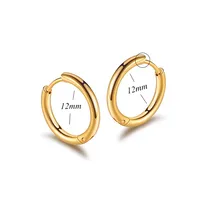 Simple  Stainless Steel Earrings sku image 6