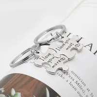English Letter I Love You Moremost Couple Keychain main image 2
