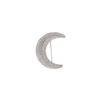 Full Diamond Moon Brooch main image 5