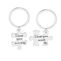 English Letter I Love You Moremost Couple Keychain sku image 1