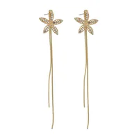 S925 Silver Needle Diamonds  Long Tassels Earrings main image 5