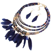 Simple Feather Tassel Wild Necklace sku image 1